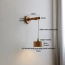 Axyaa Wooden LED Wall Sconce Light Fixture for Home Decor, Wabi Sabi Style