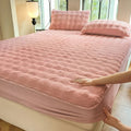 Axyaa Long Hair Fleece Bed Cover for Double Bed