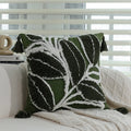 Axyaa Plush Tufted Leaf Pillow Cover 45x45cm