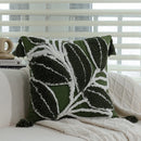 Axyaa Plush Tufted Leaf Pillow Cover 45x45cm