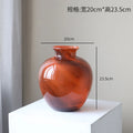 Axyaa Retro Style Luxury Glass Vase for Home Decor and Flowers Hydroponics