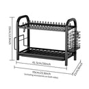 Axyaa 2 Tier Dish Drying Rack Utensil Holder Kitchen Organizer Storage Rack