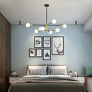 Axyaa Modern Nordic Sputnik Black LED Chandeliers, 4/6/8-Light Pendant Ceiling Fixtures