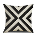 Axyaa Geometric Cotton Linen Cushion Cover - Decorative Sofa Throw Pillow Cover