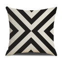 Axyaa Geometric Cotton Linen Cushion Cover - Decorative Sofa Throw Pillow Cover