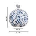 Axyaa Blue White Porcelain Vase Retro Chinese Wine Medieval Ceramics Home Decor