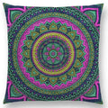 Axyaa Boho Rainbow Mandala Pillow Case Sun Moon Flowers Dream Fantasy Cover