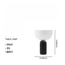 Axyaa Marble Table Lamp Touch Switch USB Charging Bedside Bedroom Studio Lighting