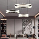 Axyaa Modern Ring Stairs LED Chandeliers for Living and Dining Room Lighting