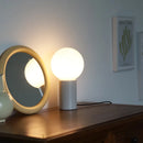 Axya Retro Ceramic Desk Lamp with Solid Wood Base for Bedroom and Study