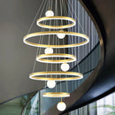 Axyaa Modern Stair Chandelier Pendant Ceiling Lamp LED Chandeliers Living Room Lighting