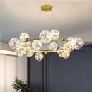 Axyaa Modern Dimmable Metal Pendant Lights with Glass Globe for Dining Room