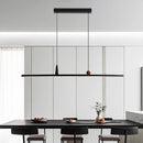 Axyaa LED Black Strip Chandelier for Modern Interior Decoration