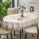 Axyaa Oval Macrame Lace Tablecloth for Dining Wedding Kitchen Party Decor