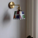 Axyaa Gold Brass LED Wall Lights Colorful Glass Kids Bedroom Luxury Wall Lamp