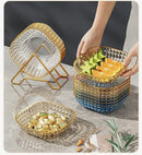 Axyaa Small Fruit Plates Set for Dining Tables - Debris-Free Plastic Storage Bones