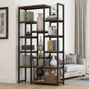 Tribesigns Bookcase 6-Tier 70.9" Tall, Vintage Industrial Display Shelves by Axyaa.
