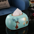 Axyaa Elegant Ceramic Tissue Box Drawer Set - American and European High-End Home Decor