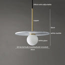 Axyaa Marble Copper LED Pendant Lamp for Modern Interiors