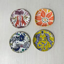 Axyaa Floral Ceramic Coffee Cups Irregular Plates Set Milk Tea Dessert Mugs Plates