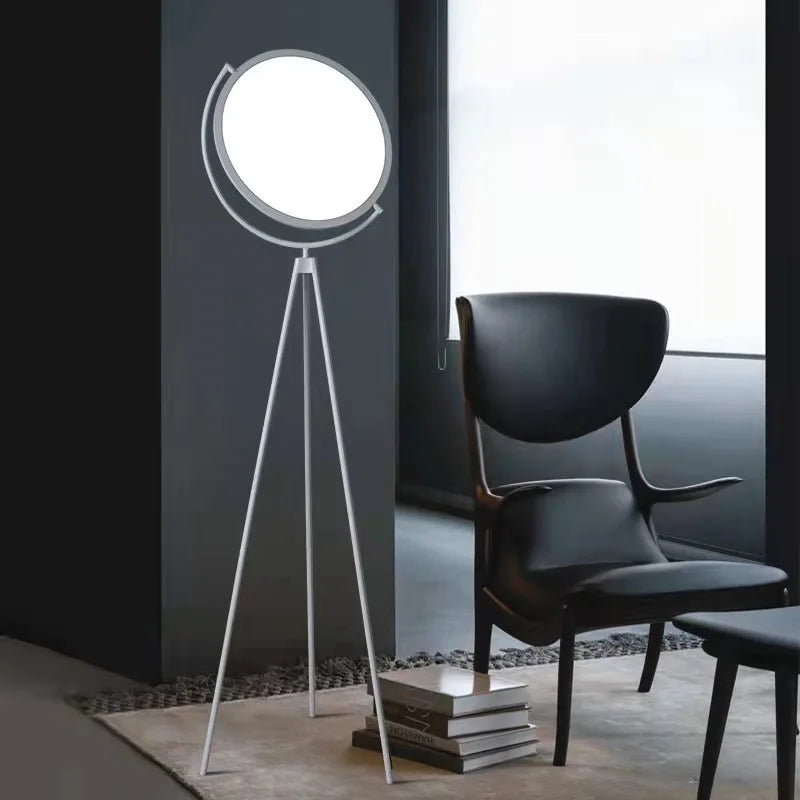 Axyaa Adjustable LED Tripod Lamp - Simple Black & White Designer Floor Lamp