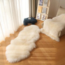 Axyaa Fluffy Faux Fur Bedroom Rug Soft Plush White Carpet for Girl's Room