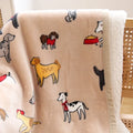 Axyaa Striped Print Double Layer Flannel Sofa Blanket for Warmth and Style
