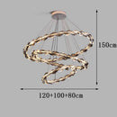 Axyaa Crystal Chandelier Ceiling Light | Luxury Living Room Bedroom Pendant Lamp