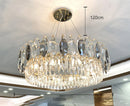 Axyaa Crystal Chandelier Stair Pendant Living Room Lighting
