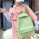 Axyaa Daisy Print Mini Canvas Children's Backpack - Small Student Schoolbag