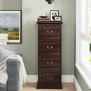 Axyaa 4-Drawer Vertical File Cabinet for Home Office, Wood Filing Cabinet [A4/Letter Size]