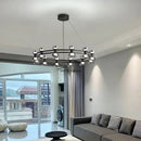 Axyaa Nordic Glass LED Chandelier - Luxury Ceiling Pendant Light for Home Decor