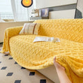 Axyaa Coral Fleece Sofa Blanket - Warm & Soft Blanket for 1-4 Seat Couch