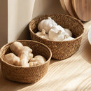 Axyaa Rattan Storage Basket Set - Home Desktop & Kitchen Organizer