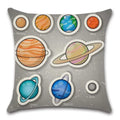 Solar System Sun Planet Print Cushion Cover 45X45CM for Axyaa Brand