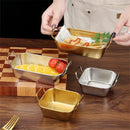 Axyaa Stainless Steel Snack Tray with Handle