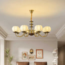 Axyaa Rustic Nordic Fabric Pendant Light LED Hanging Chandelier