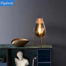 Axyaa Nordic Glass Desk Lamp - Modern Light Luxury Design for Bedroom, Study, and Hotel