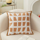 Axyaa Geometric Jacquard Pillowcase Cojines Sofa Cushion Cover 48x48cm