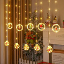 Axyaa Holiday LED String Lights Santa Decor Room Garland - USB Plug - New Year Christmas Decoration