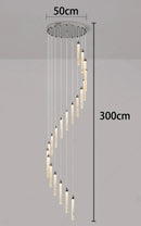 Axyaa Crystal Chandelier Stair Pendant Lamp Living Room Pendant Lights