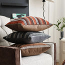 Axyaa Bohemian Textured Striped Throw Pillow Cover for Sofa Bed