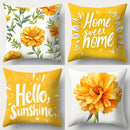 Axyaa Orange Home Decor Pillowcase Set, 45x45cm