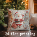 Axyaa Christmas Santa & Snowman Printed Pillow Covers for Sofa Bedroom Car