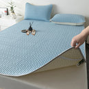 Axyaa Latex Bed Mat, Quilted Mattress Cover with Air Conditioning, 140x200 160x200