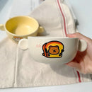 Axyaa Double Ear Cute Cartoon Bowl for Children's Dining - 4.4 inch Bowl