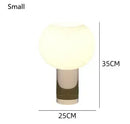 Axyaa White Mushroom Glass LED Desk Lamp for Modern Minimalist Home Decor