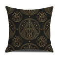 Axyaa Gold Printed Decorative Linen Pillow Cover
