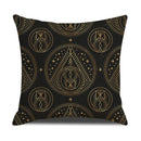 Axyaa Gold Printed Decorative Linen Pillow Cover