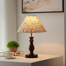 Axyaa Floral Fabric Garden Style Wood Table Lamp - Ceramic Retro Decorative Light